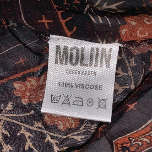MOLIIN Copenhagen Long Sleeve Blouse Large - Picture 5 of 6